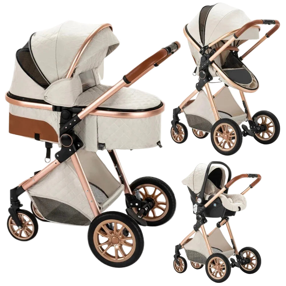Poussette pour Bébé 3-en-1 Pliable